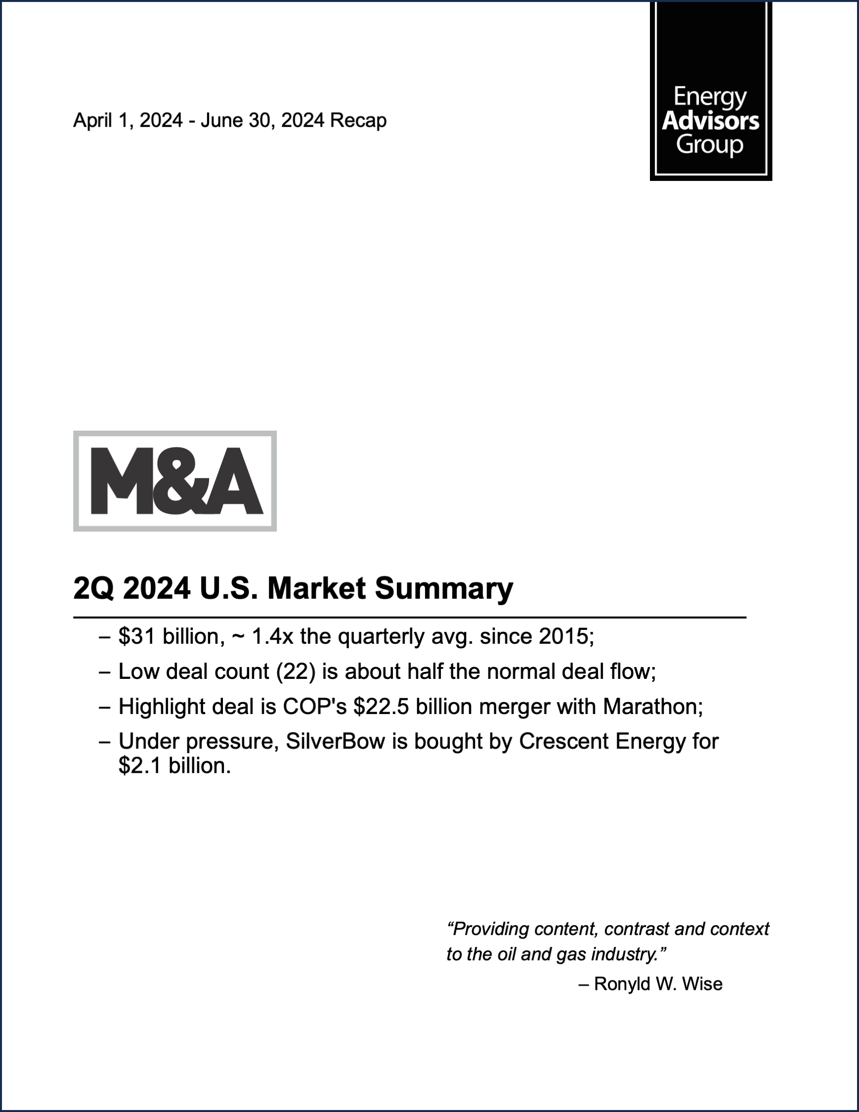 02Q24 QUARTERLY M&A REPORT